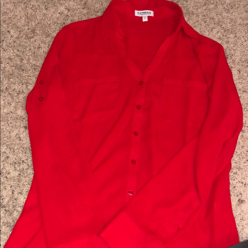 Red button up